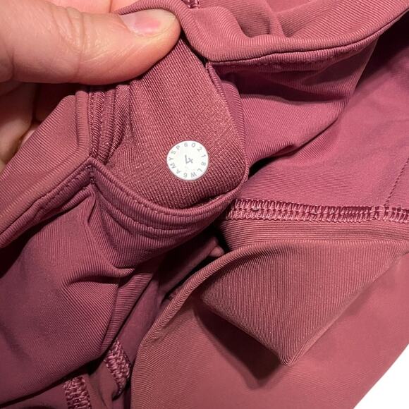 Lululemon All The Right Places Crop Leggings Moss Rose Pink Size 4 - Picture 6 of 6